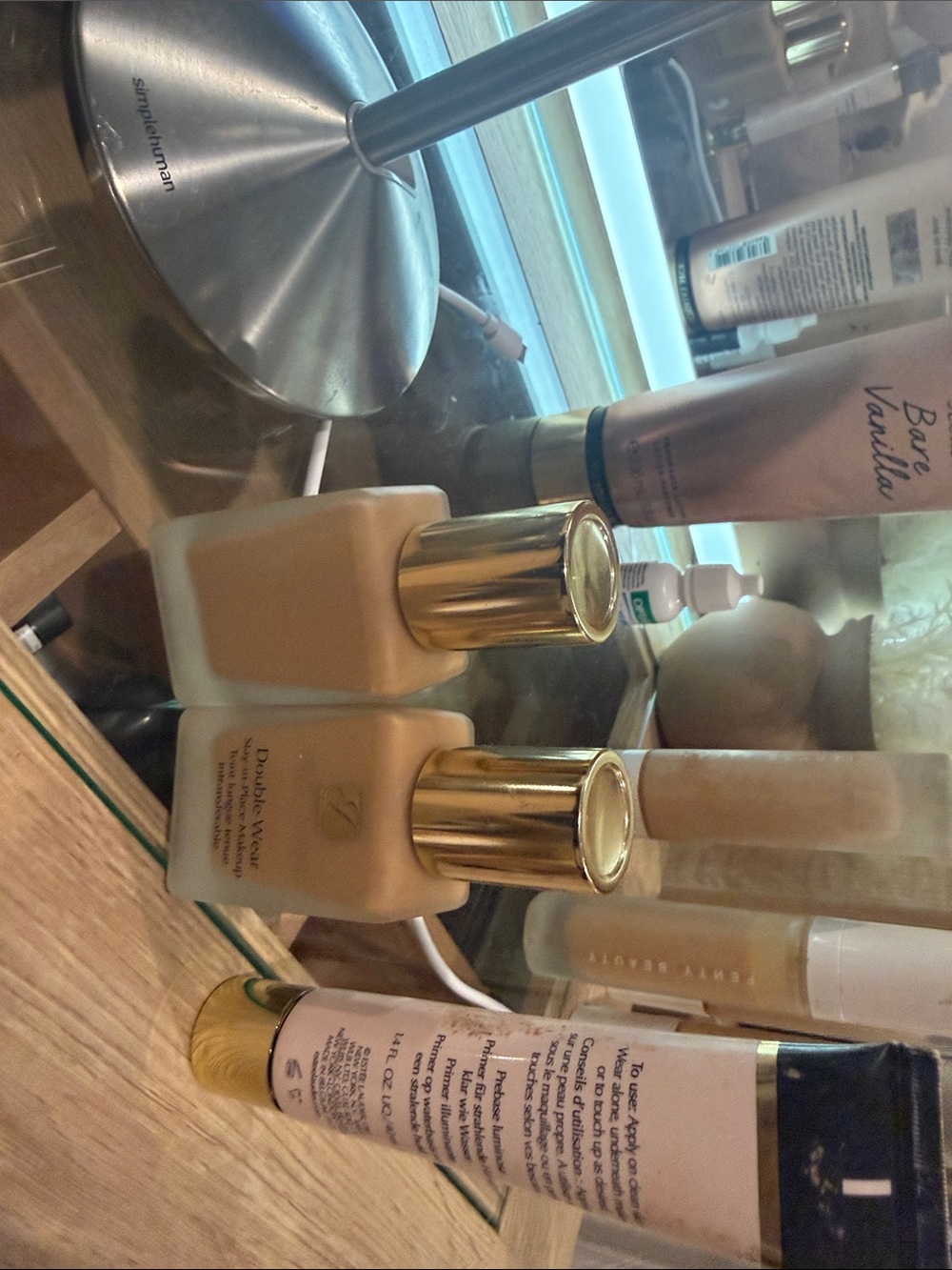 Estee Lauder Foundation Duo in & primer used but lots left bundle 2 bottles